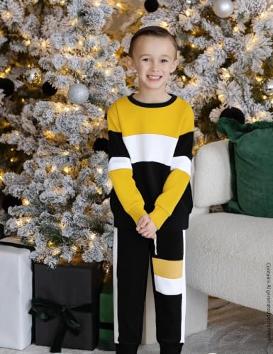 Image of mkodopy Boys Clothes Hoodie Sweatsuits Tops and Pants Boys Fall Winter Outfits Boy Clothing Set