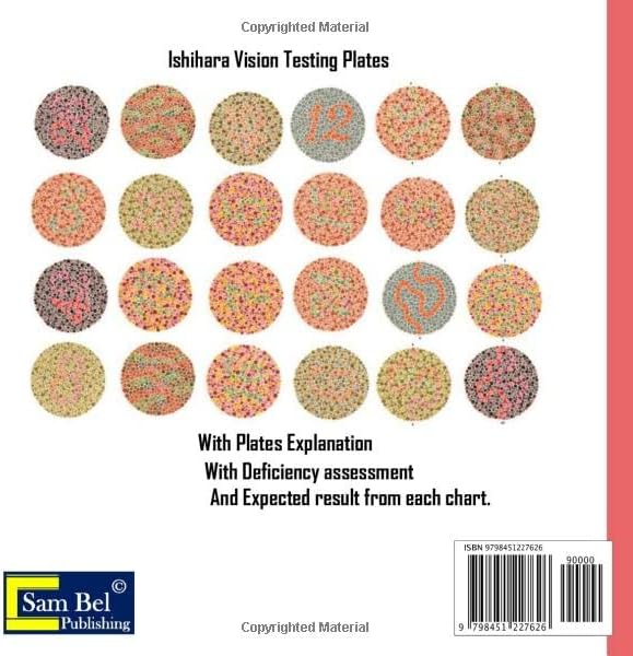 Color Blindness Ishihara Vision Testing Charts Optometry Color Deficiency Test Book With Animals