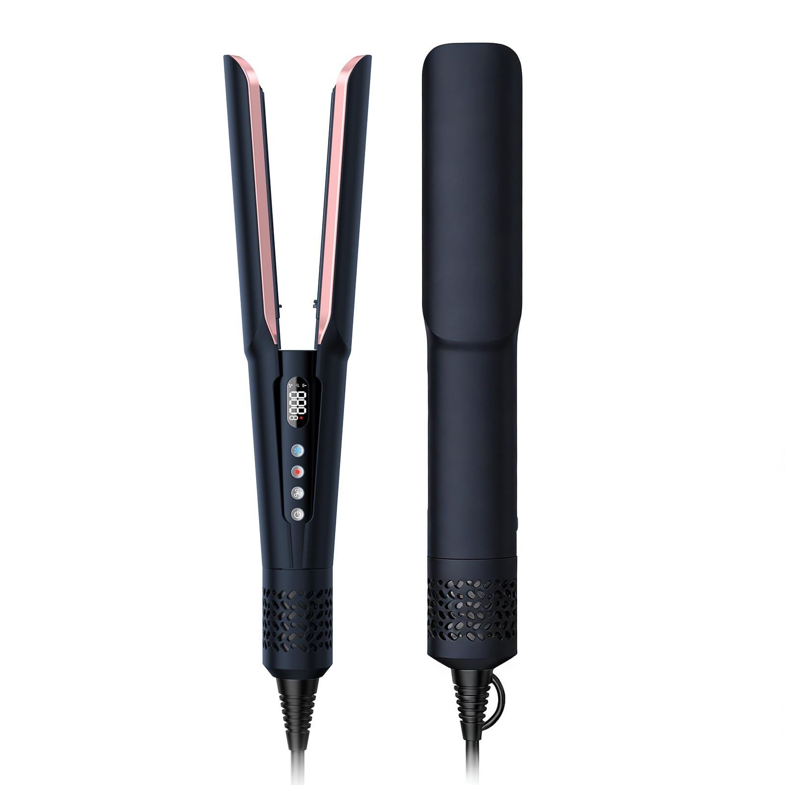 Air Haarglätter, Supgaliy Professionelles Ionen Glätteisen, Luft-Haarglätter für Haar Styling, weniger Haarbruch,mehr Glanz und Farbschutz, für mittellanges Haar (35-75) (Dunkelgrau)