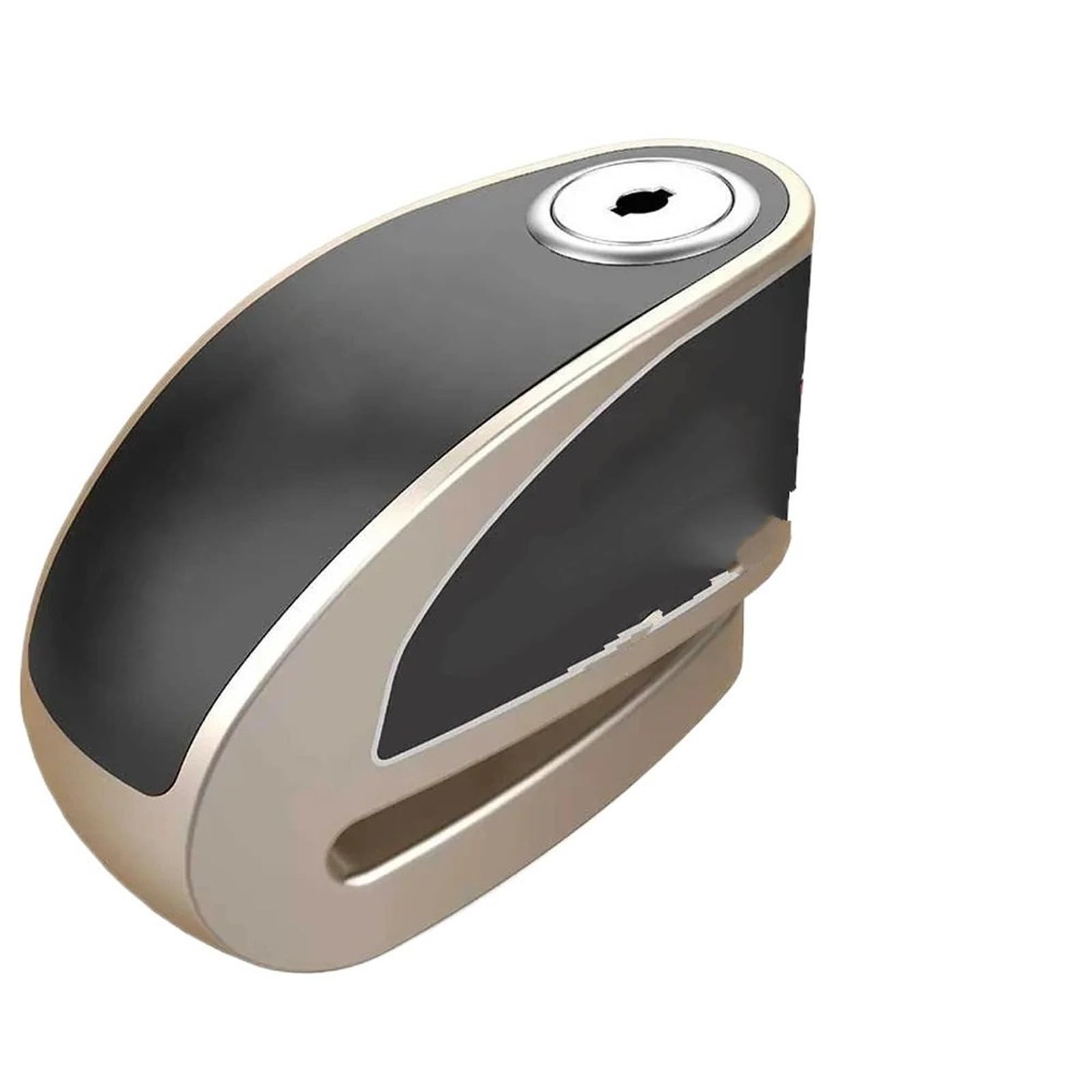 Poayuewr Dx26 Gold Handlebar Lock,Brake Throttle Lock Waterproof Motorcycle Alarm Lock Bike Disc Warning 130Db Theft Brake Rotor Padlock Security