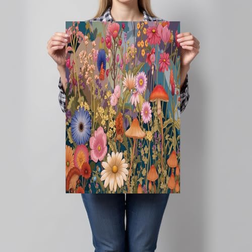 Tableau décoration murale salon moderne 60x90 cm toile fleurs rose