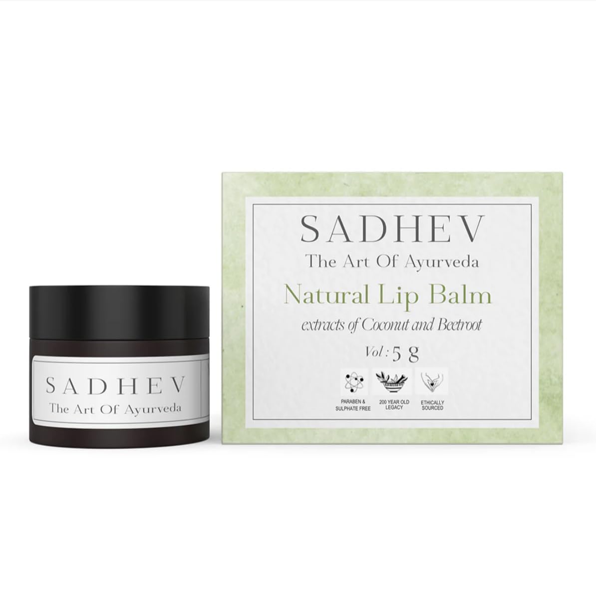 Sadhev Natural Lip Balm with Organic Coconut Oil & Beetroot | Natural Red Tint, Deep Hydration for Dry, Pigmented Lips | UV Protection | Vegan & Chemical-Free | 5gm-image-33