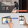 XPJ Visiophone Sonnette sans Fil avec Camera et 7" Ecran Moniteur 1080P WiFi Interphone Vidéo Connecté ave Batterie, Vision Nocturne, PIR Détection de Mouvement, Audio Bidirectionnel, Tuya APP