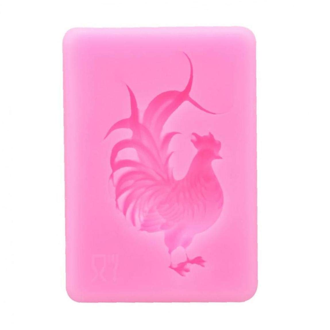 Lankater Pink Silicone Chicken Shape Molds, Baking Pan Cake Decorating Tools For Chocolate Candy Jelly Ice Cube Muffin Clay