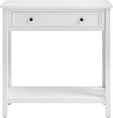 Miniatura 8 de Alaterre Furniture Coventry - Mesa consola de madera de 32 pulgadas con cajón y estante Blanco,Gris,https://www.amazon.com/dp/undefined