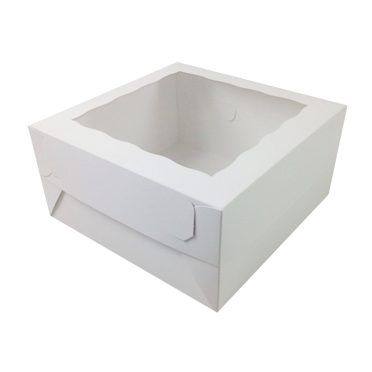 Black Cat Avenue 12" x 12" x 6" Cake Boxes with Window White Paperboard Pie Box Pastry Box Bakery Boxes, 5 Count