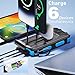 Durecopow Solar Charger Power Bank 20,000mAh, Portable Charger, 4 Cables 3 Ports Fast Charging External Battery Pack with USB C for Cell Phones, Solar Panel Charger with Dual Flashlight for Camping
