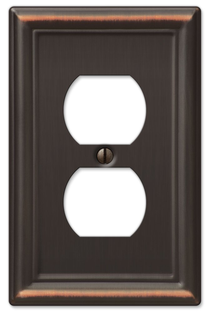 149DDB Chelsea Wallplate, 1 Duplex, Steel, Aged Bronze, 1-Pack