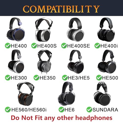 SOULWIT Cooling Earpads para HIFIMAN SUNDARA, HE(560/500/6/5/3) - Negro miniatura 2