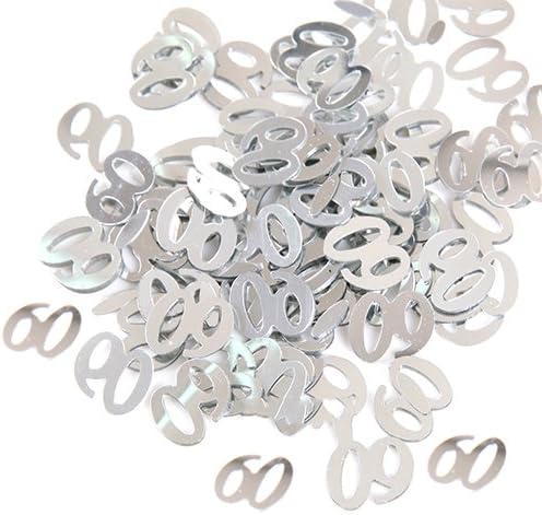 Birthday Confetti - 14g (60th, Silver)