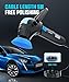 Mini Polisher, 2inch/ 3inch 750W Car Buffer with 12mm Random Orbital-Improve Work Efficiency by 35%, with 16pcs Trapezoidal Polisher Pads &16.4 ft Cord, for Car Detailing and Waxing