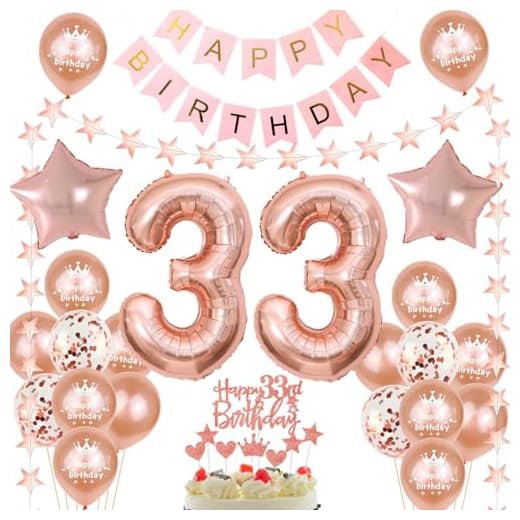 Globo 33 años oro rosa, Decoración de cumpleaños 33 años mujer, Decoración 33 años, Decoración 33 años mujer, Globo gigante 33 oro rosa, Decoración 33 años