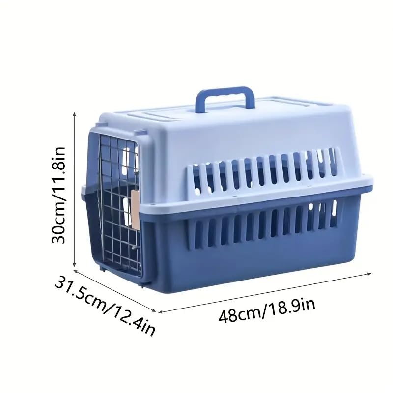 The Pets Company Heavy Duty Plastic Crate Portable Pet Travel Carrier Cage & Kennel House for Cats & Kittens - Pastel Purple (19" X 12" X 12") 3