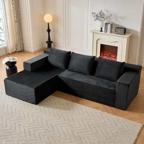 ANONER 103' Modular Sectional Sofa, L-Shaped Cloud Couch with Chaise, Corner Sofa with Deep Seat,...