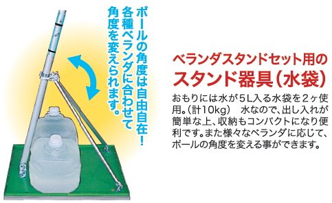 1.2M鯉のぼりプレミアムベランダスタンドセット　豪 豪 プレミアムベランダスタンドセット 1.2M6点セット（徳永