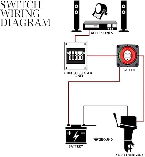 Miniatura 7 de Interruptor de batería, 12 V, resistente al agua, interruptor maestro de corte de energía, aislador de batería, interruptor de apagado de encendido