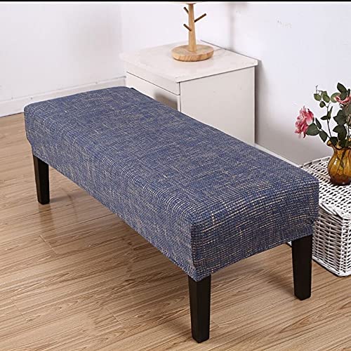 Housse de tabouret rectangle extensible 145-155 cm lavable pour protection de repose-pieds maison