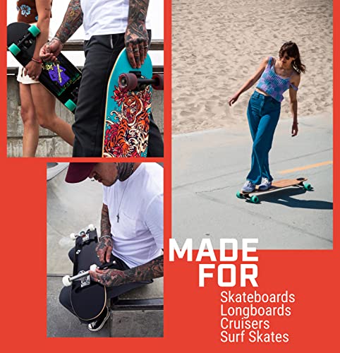 Fireball Dragon Black Stainless Steel Longboard/Skateboard Mounting Hardware Set | X Strong + Rust Free (Button Allen, 1.5") #TOP5