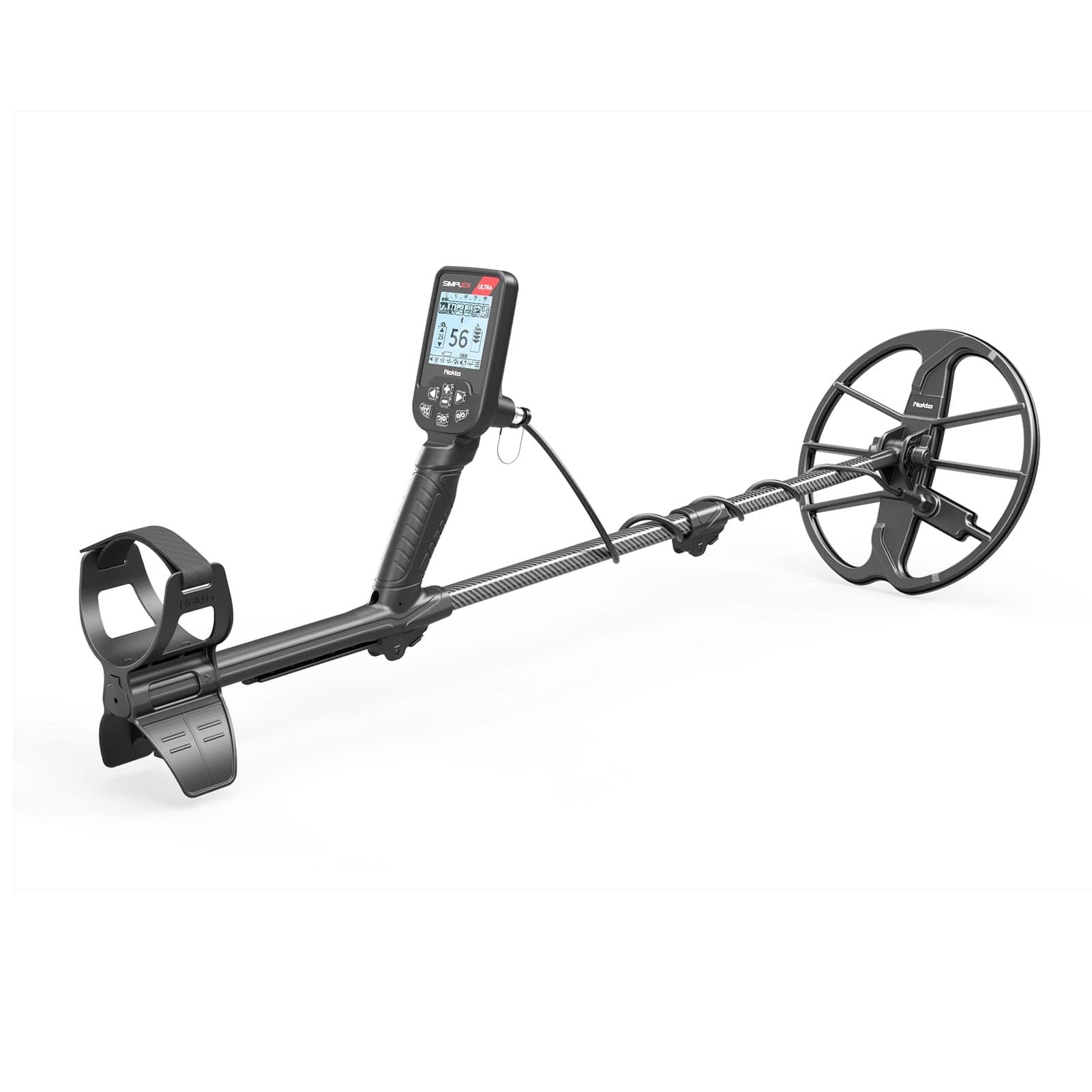 Nokta Simplex Ultra Metal Detector Kit Professional Starter Pack (Digger, Carrying Case, Cap) Professional Metal Detector Set for Adults with Waterproof Carbon Fiber Shaft and 11" Search Coil