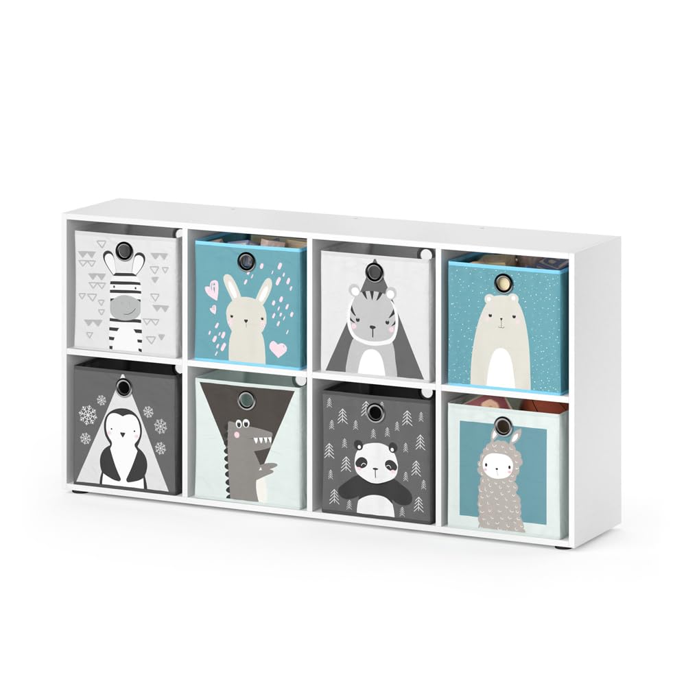 Vicco Estantería Infantil Scutum, Blanco, 143 x 72 cm