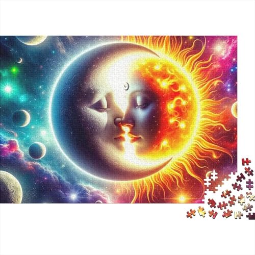 Rompecabezas de sol y luna con acabado premium de 1000 piezas en papel reciclado