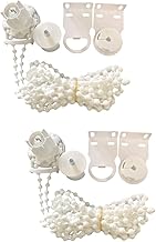 Garneck 2 Conjuntos De Acessórios De Contas De Cortina Cortinas De Suporte Conjunto Para Cortinas De Bloqueio Solar De Escritório Cortinas De Rolo Montagem De Rolo De Cortina Cortinas