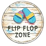 Photo Gallery caejccl targa in metallo con scritta "flip flop", decorazione da parete per garage, casa, bagno, cortile, finestra, 30,5 cm Photo Gallery caejccl targa in metallo con scritta "flip flop", decorazione da parete per garage, casa, bagno, cortile, finestra, 30,5 cm