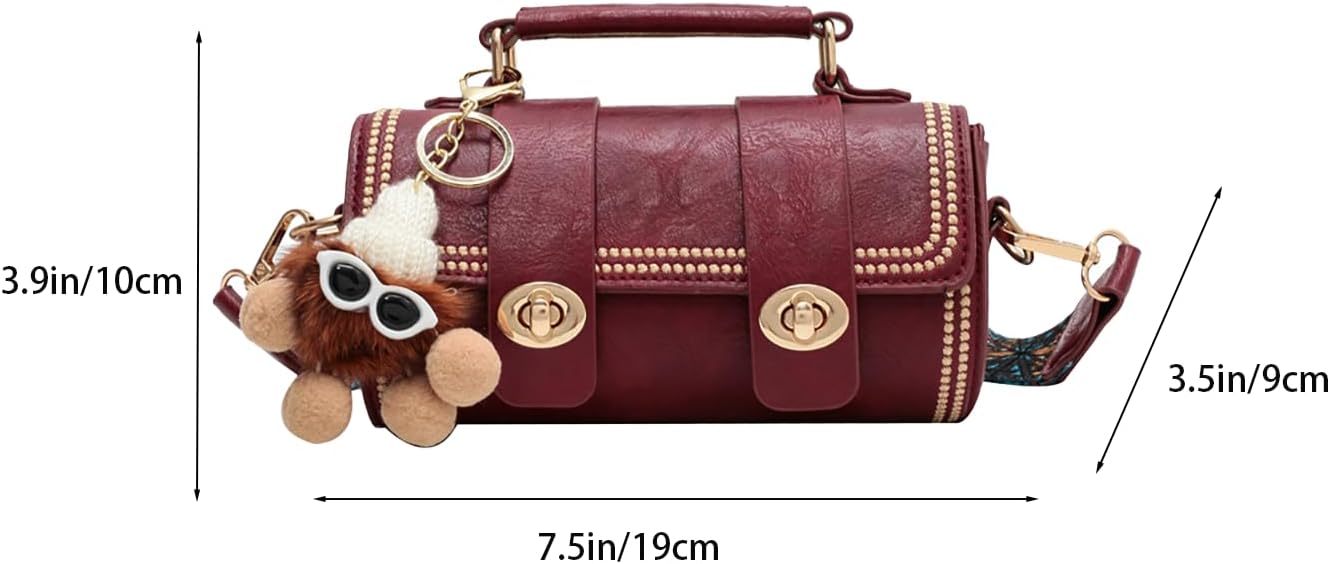 Women's Crossbody Handbags,2025 Crossbody,Retro Versatile Crossbody Bag,Trendy and fashionable cylinder bag