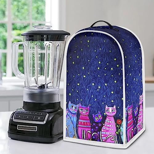 Image of Talayituse Galaxy Cat Print Blender Cover Kitchen Appliance Covers Stand Mixer or Coffee Juice Machine Blender Dust Cover and Fingerprint Protection