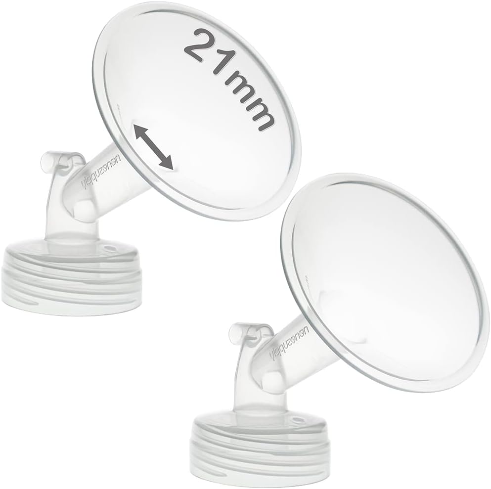 21mm Flanges 2pc Compatible with Spectra S1 S2 Synergy Gold Motif Luna Breastpumps Replacement to Spectra Pump Parts and Flange 21mm Replace S2 Parts and Accessories