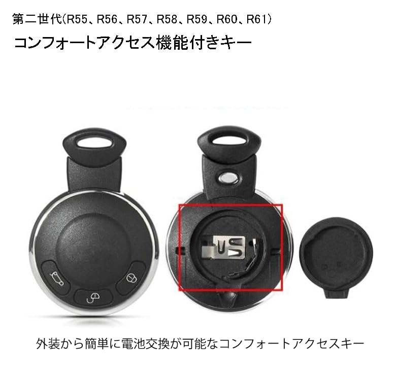 Amazon | [ミニクーパー第2世代の鍵を再生]R55 R56 R57 R58 R59 R60