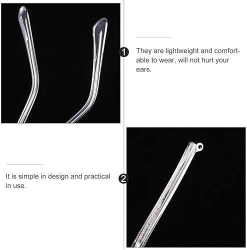 Miniatura 4 de iplusmile 1 par de patillas de repuesto de lentes de metal, lentes transparentes, brazos, piernas, kit de reparación de gafas con almohadillas de