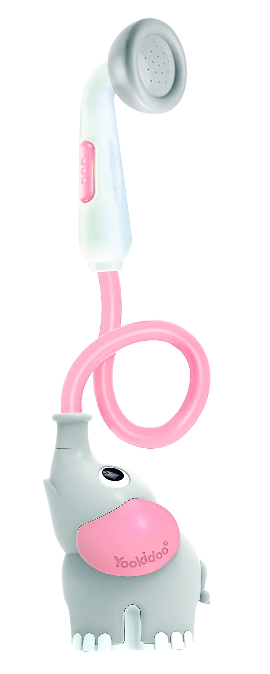 Yookidoo Ducha bañera Elefante Grifo de Juguete con Bomba de Agua para máxima diversión en la bañera (Rosa)