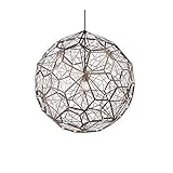 Modern Einfach Esszimmer Hängeleuchte Edelstahl Pendelleuchte Diamant Ball Creative Mesh Restaurant Kronleuchter Wohnzimmerlampe Kücheninsel Teegeschäft Deckenleuchte Hängelampe Silber φ40cm