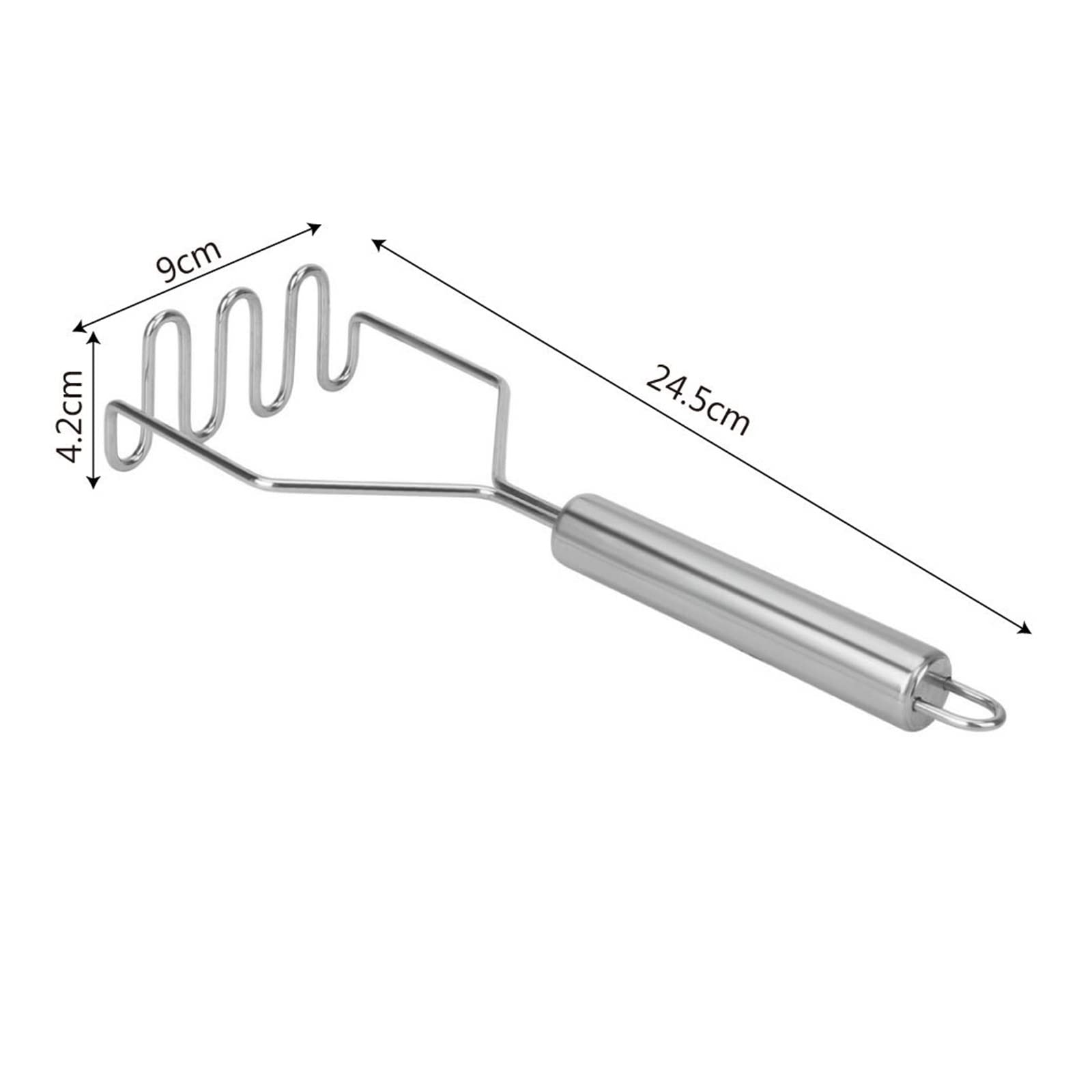 Kartoffelstampfer, langlebiges Küchenwerkzeug, Wellenform aus Edelstahl, Kartoffelstampfer
