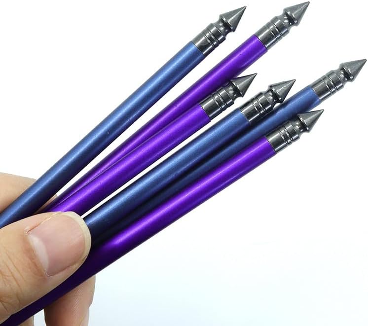 18pcs 6.3 Inch Aluminum Short Arrows Multi-Color Mini Arrows for Practice and Target Shooting with Compact Bow