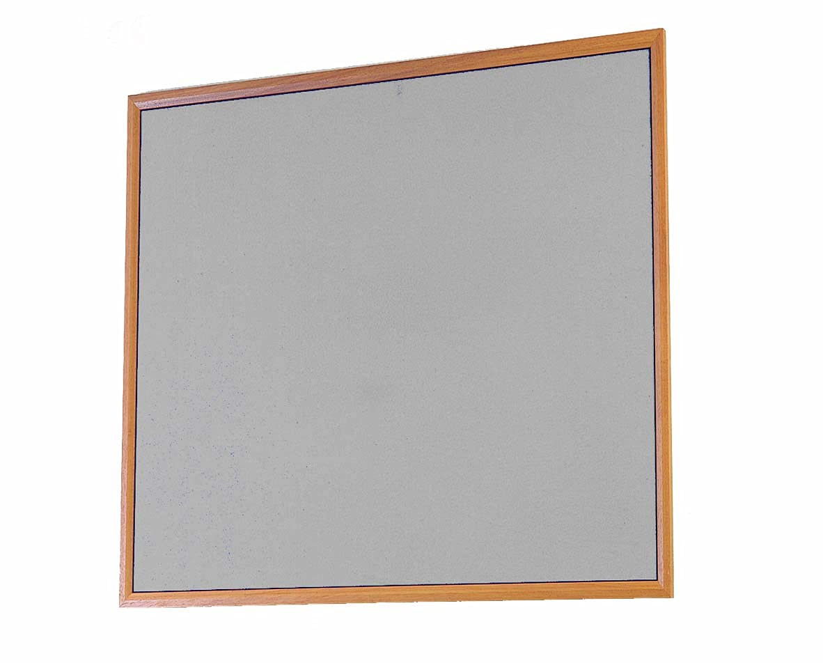 Fire Retardant Oak Framed Notice Boards for Office Home and Schools [120cm x 120cm] in Light Grey