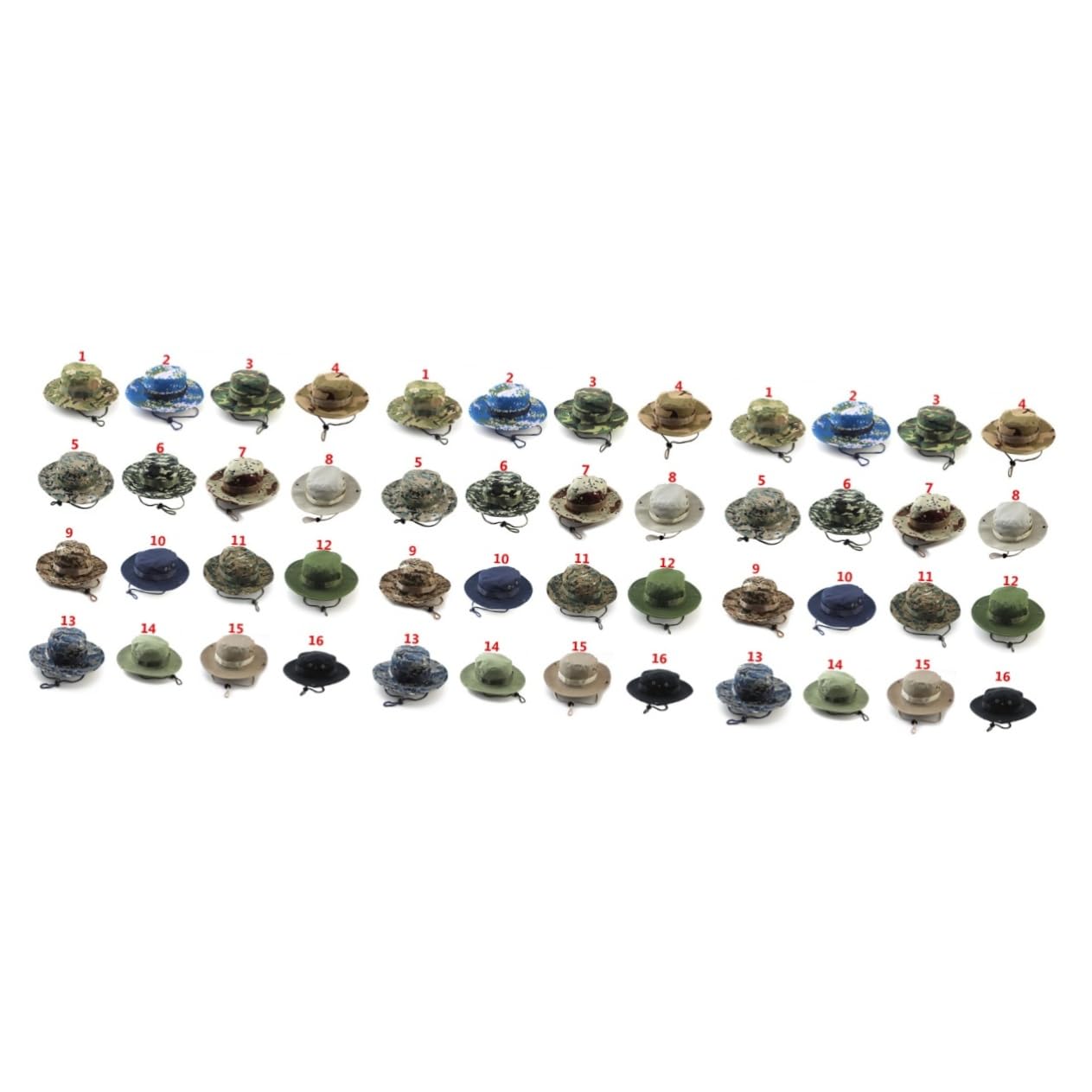 SHERCHPRY 3pezzi Cappello Secchiello Mimetico Unisex per attività Outdoor con Cinturino Ventilazione per Escursionismo Pesca e Campeggio Vari