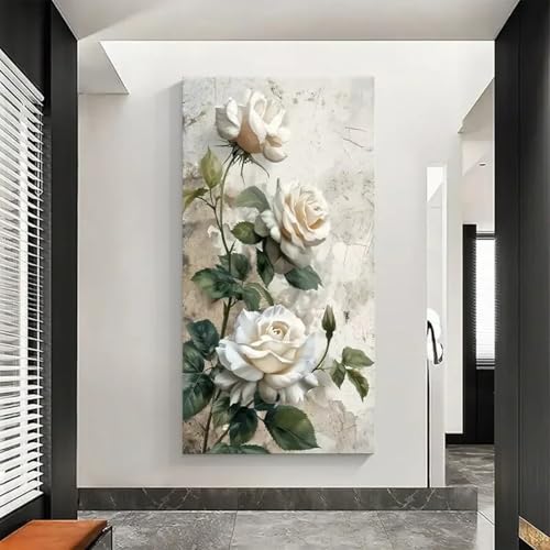 Toile florale scandinave TONGYINLI, une impression de haute précision sur texture premium