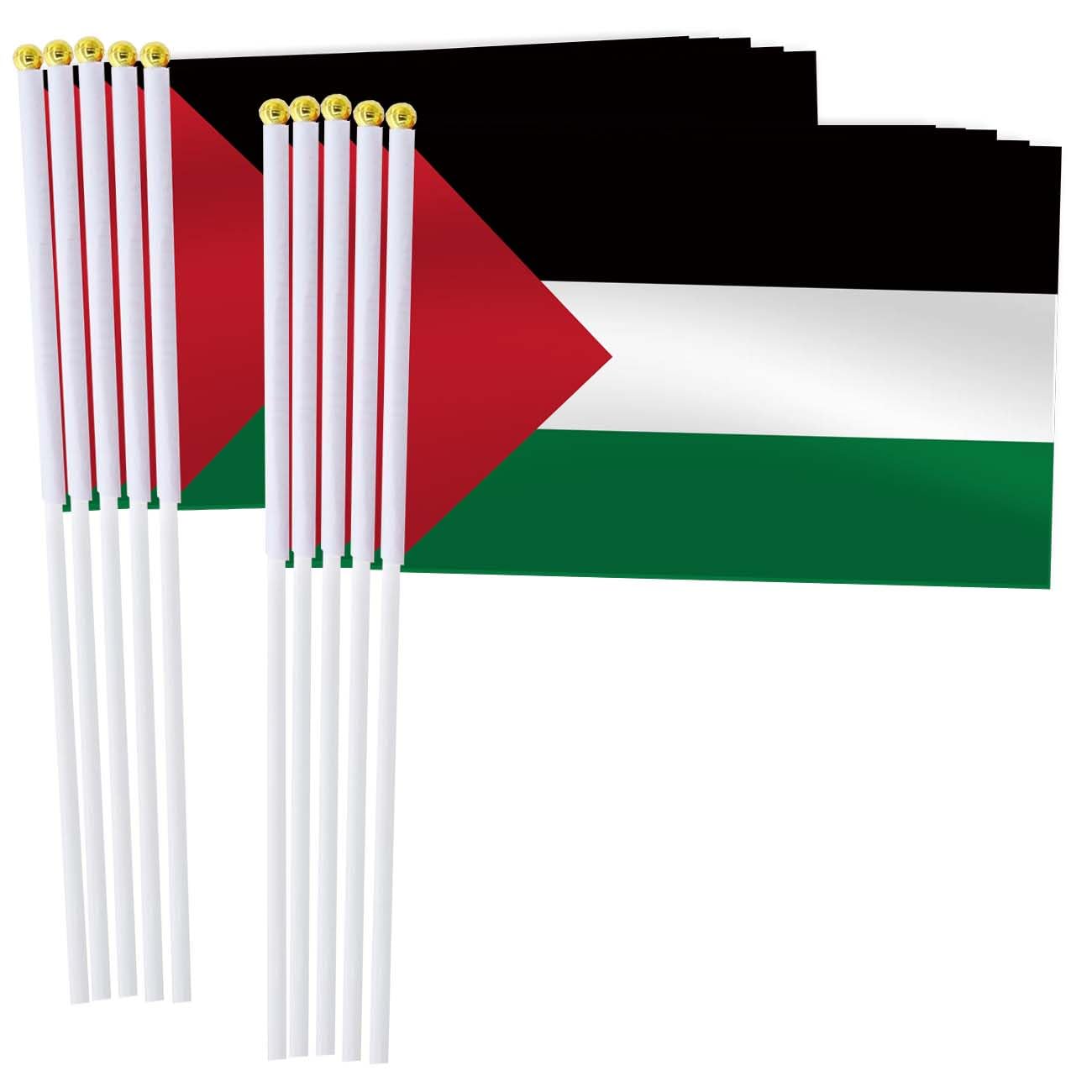 25 Pack Palestine Handheld Small Flag,Mini Palestinian Hand Held Miniature Stick Decor โ image 1