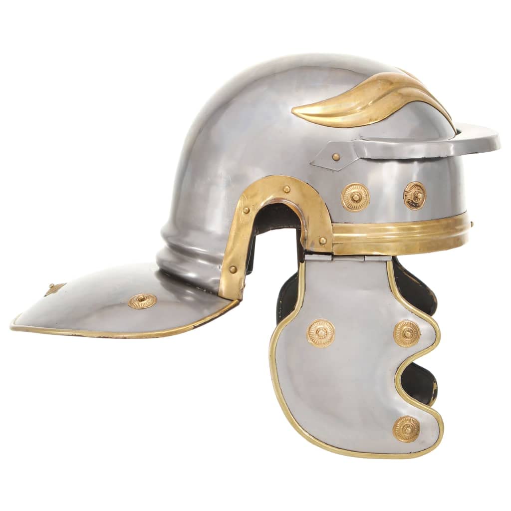 Generico Elmo da Soldato Antico Romano per Larp in Acciaio Argento,2.12kg,286210
