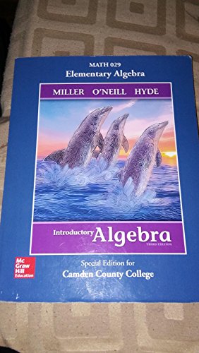 Math 029 ( Introductory Algebra) 1259744663 Book Cover
