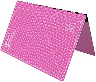 ANSIO Craft Cutting mat A2 Self Healing Foldable Cutting Mat - Quilting, Sewing, Scrapbooking, Fabric & Papercraft - Imperial 23 Inch x 17 Inch - Pink