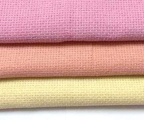 Amit Stationery Point Aro Art Embroidery-Matty Fabric Assorted Shades-For Embroidery-Cross Stitch-Pink-Peach-Lemon Yellow-For Embroidery Craft, 3 Meter-image-35