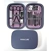 18 Piece Purple Professional Multifunctional Stainless Carbon Steel Nail Clipper Manicure Pedicure Set