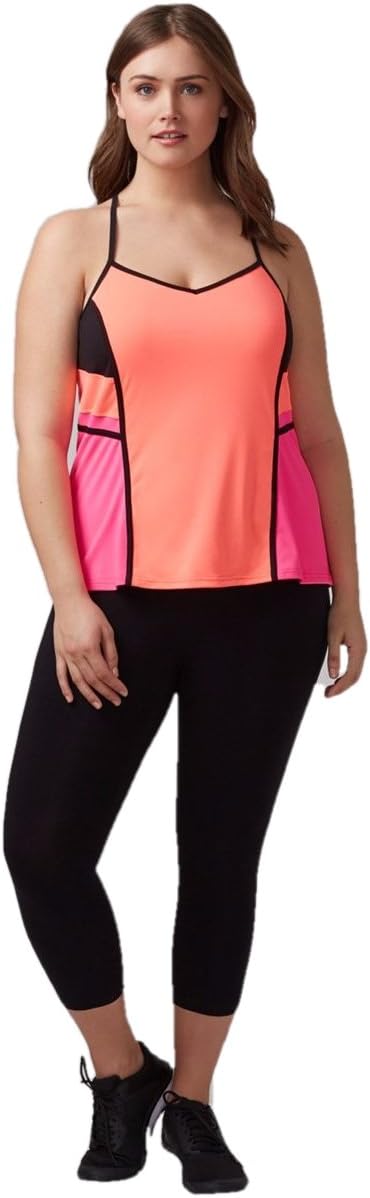 Lane Bryant Livi Active Top Wicking Colorblock Workout