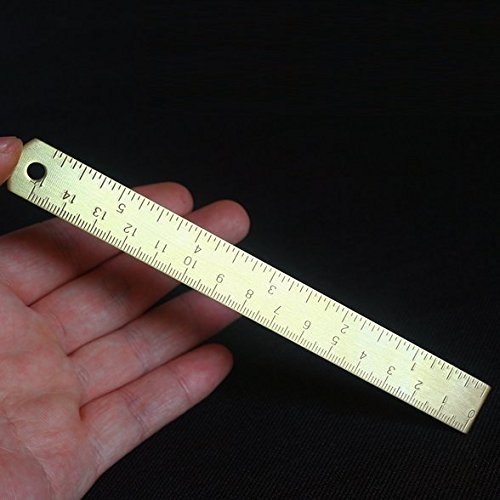 Chris.W 6-Inch Brass Ruler - Rose Gold - Perfect For Journals, Planners, Notebooks & Daily Use - View #3