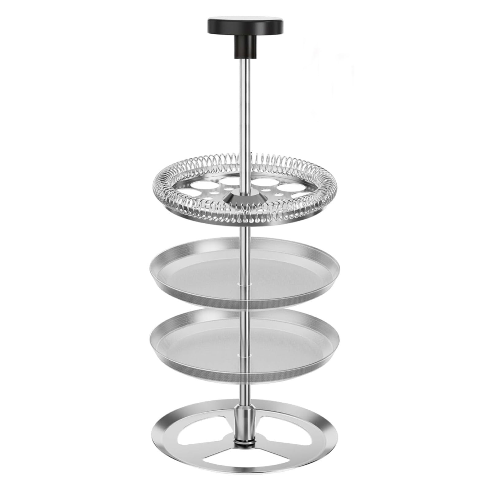bonVIVO French Press 8 Tazze Argento con Set Filtri di Ricambio Inox - Caffettiera a Stantuffo per Caffè, Tè, Infusi e Cold Brew