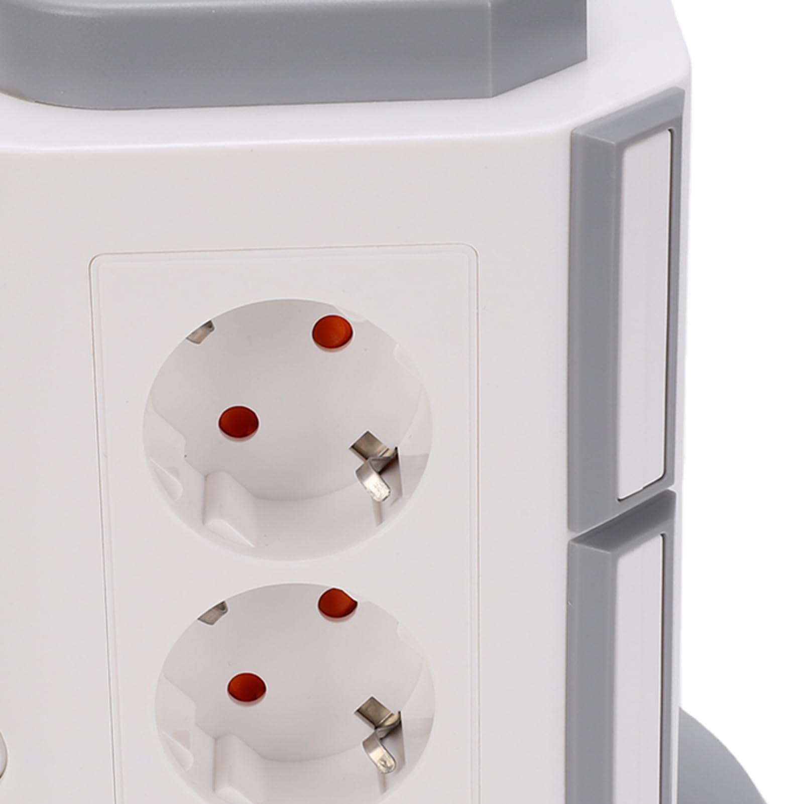 Pionowa Wieża Listwy Zasilającej, 6 Portów USB i Ochrona Przed (wtyczka | 6 Gniazd AC, 6 Portów USB (2 Typu C), Obudowa z ABS z Opóźnieniem Płomienia, Moc Znamionowa 2500W, Zabezpieczenie Przed