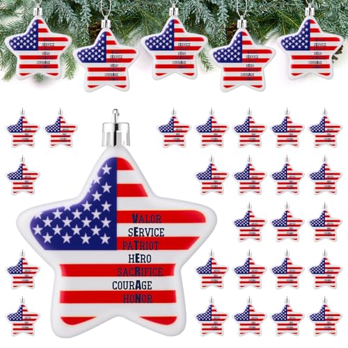Jenaai 25 Pcs Veterans Day Christmas Ornaments...